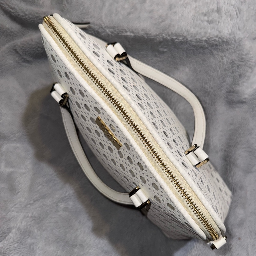 Kate Spade Newbury Lane Handbag, White perforated - Picture 6 of 10